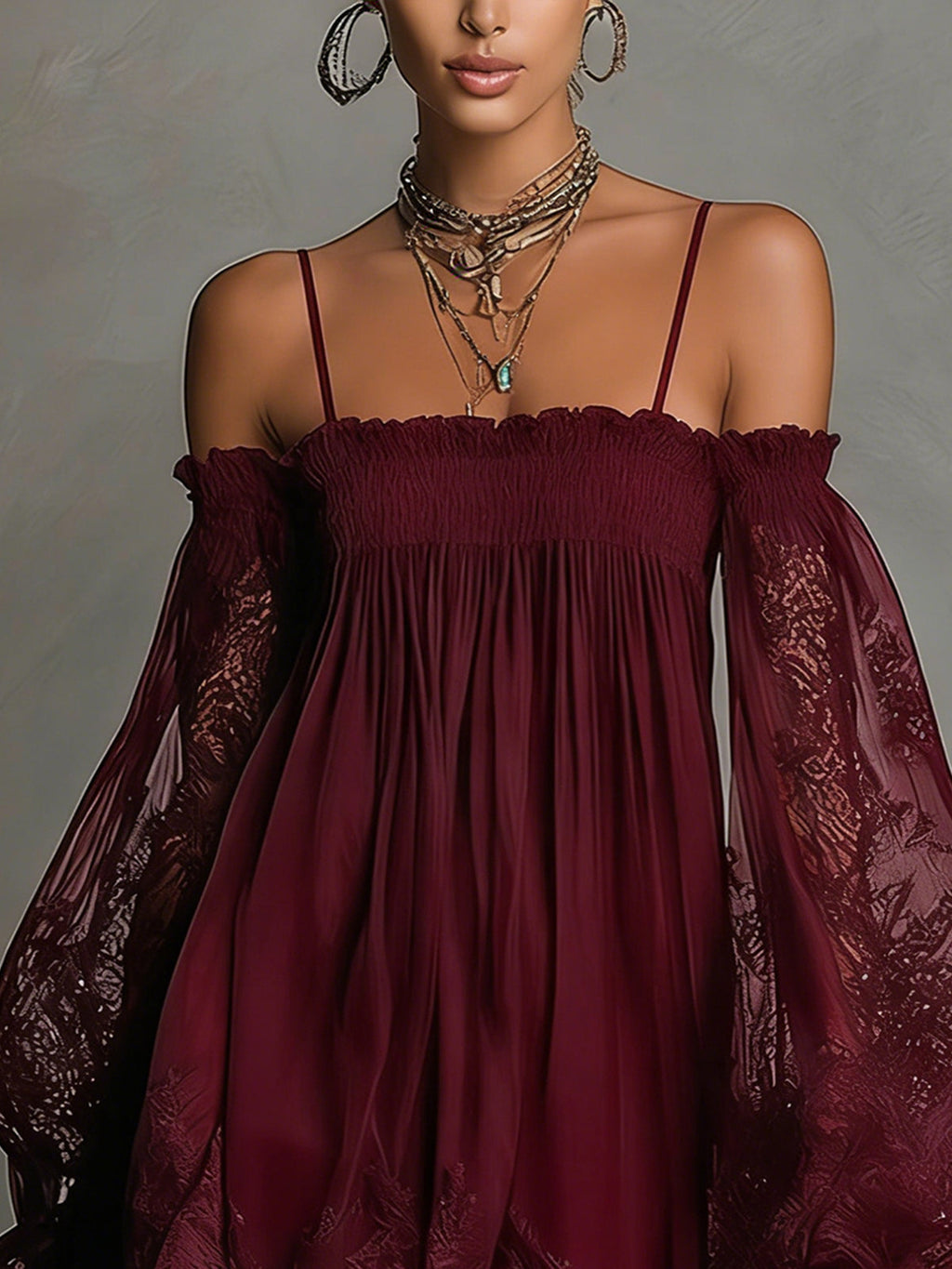 Noemi | Vestido mini en chiffon azul marino