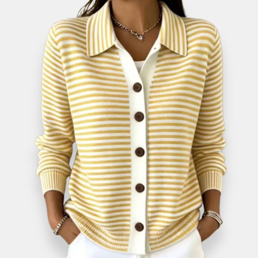 Nola™ | Cardigan rayé à boutons
