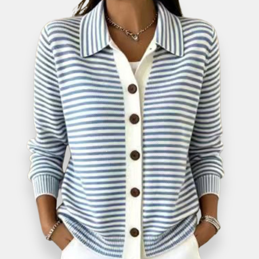 Nola™ | Cardigan rayé à boutons