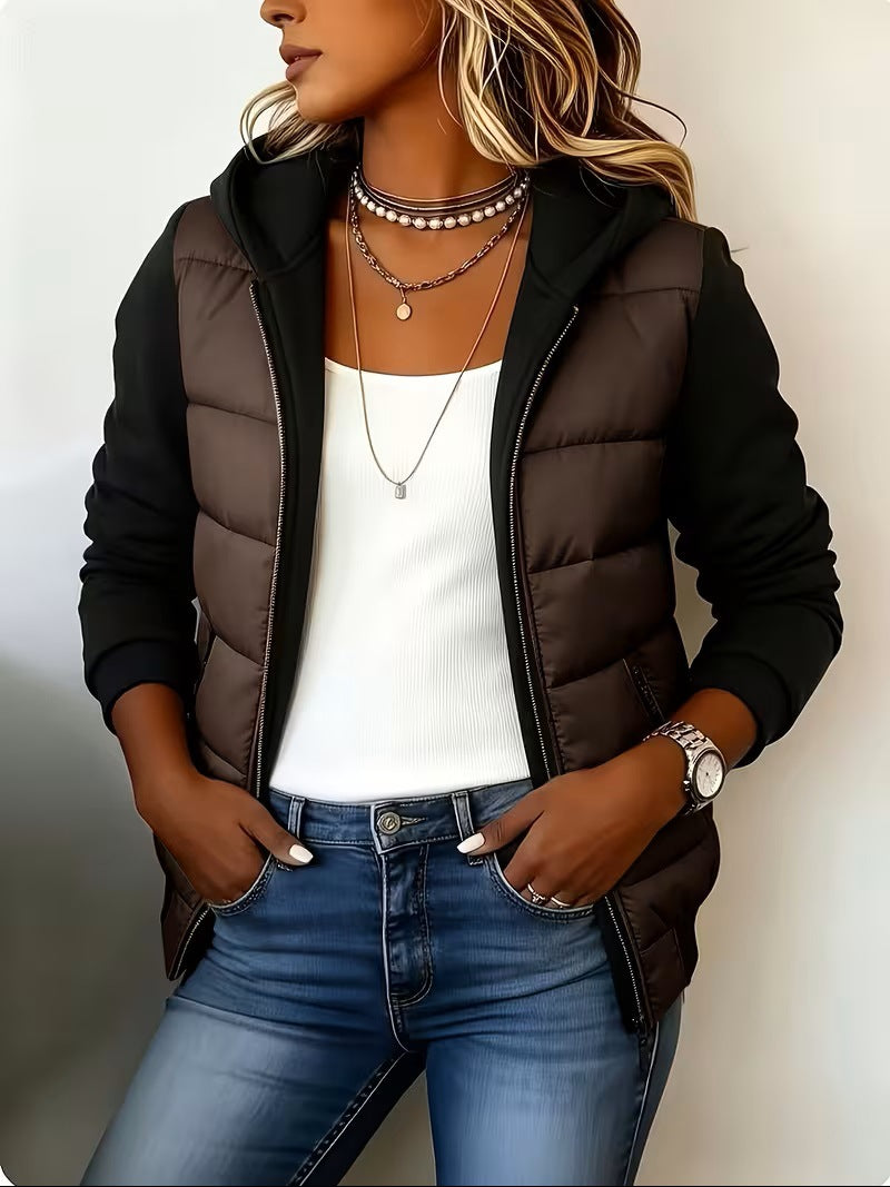 Nina | Veste matelassée à capuche et blocs de couleur