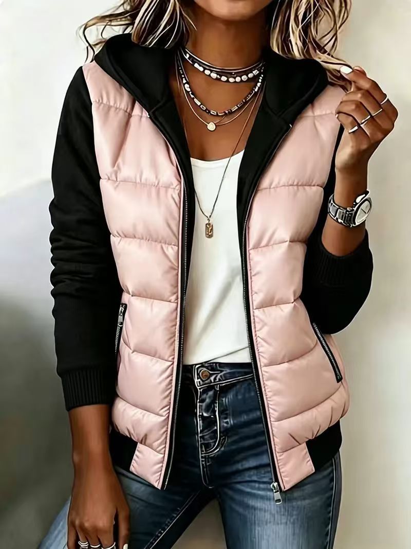 Nina | Veste matelassée à capuche et blocs de couleur