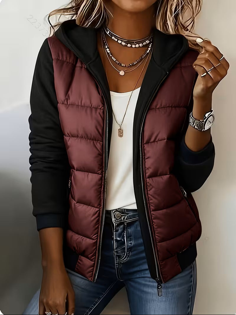 Nina | Veste matelassée à capuche et blocs de couleur