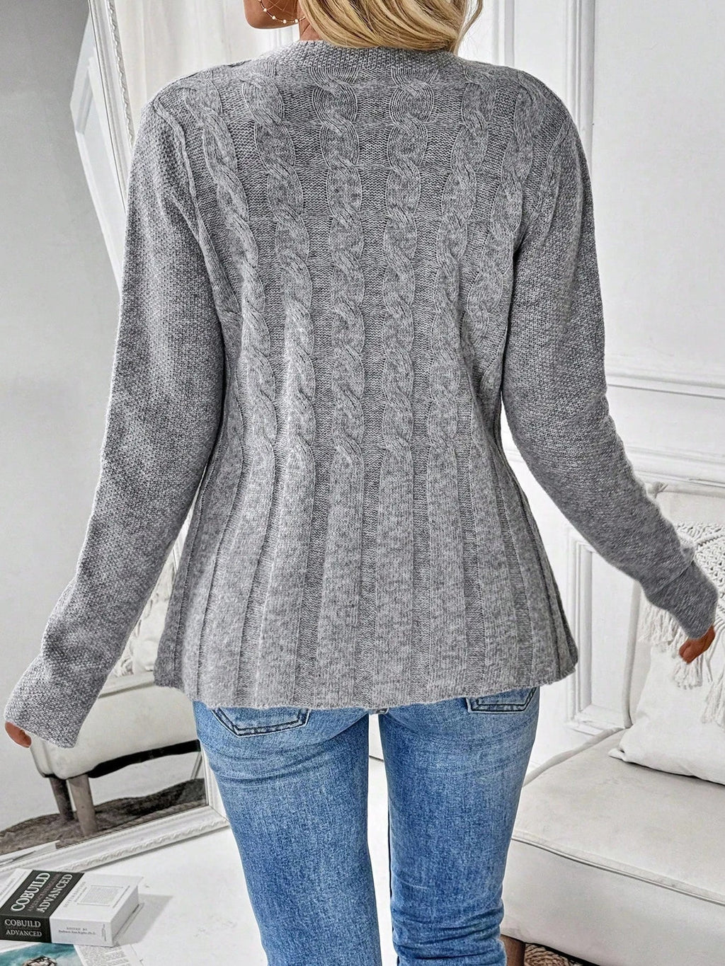 Cléa | Cardigan en maille à taille cintrée