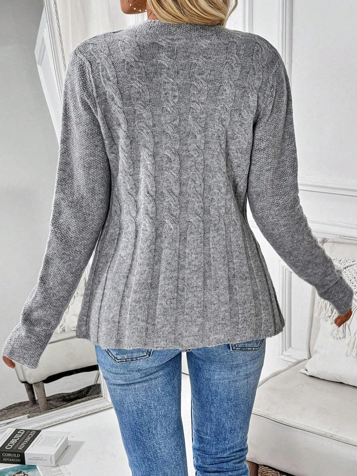 Cléa | Cardigan en maille à taille cintrée