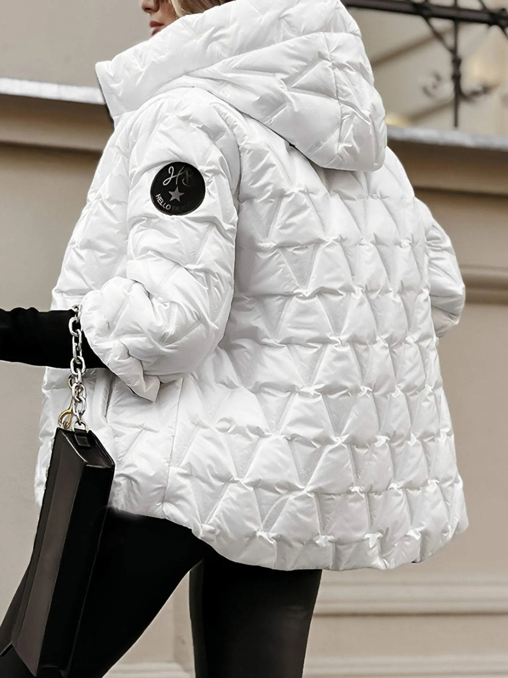 Eline | Veste matelassée brillante à capuche