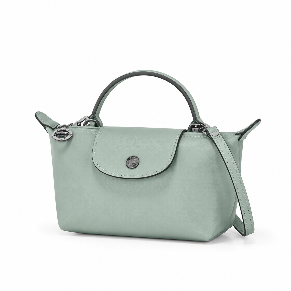 MINI SAC EN CUIR LONGCHAMP | BLEU CLAIR